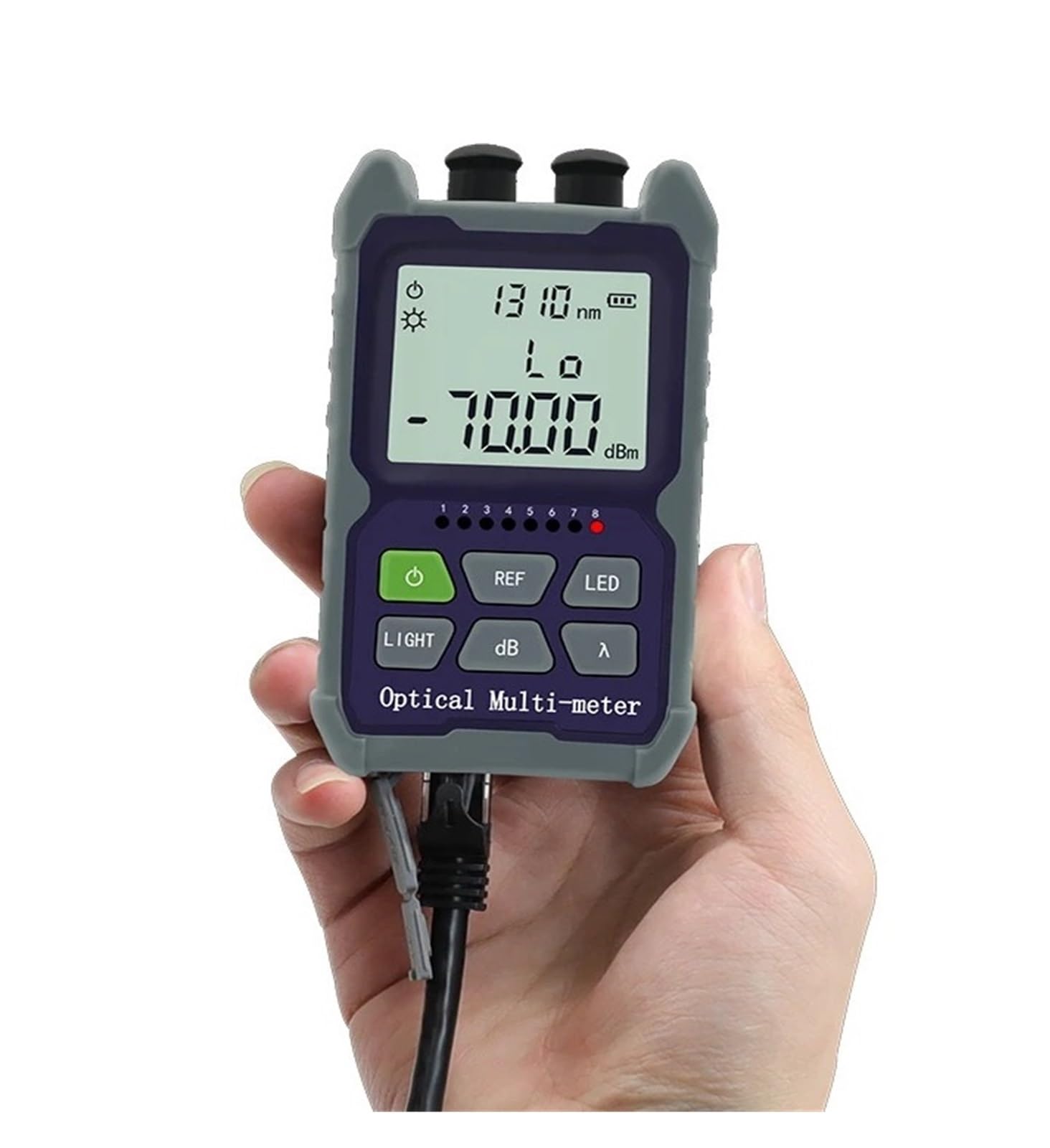 Medidor De Potencia Óptica 4 En 1, Probador De Puerto FC VFL5km 15km 30km, Medidor De Fibra Gigabit, Medidor De Potencia De Fibra Óptica,Amplio Rango De Pruebas(50CP-1mw 5KM)