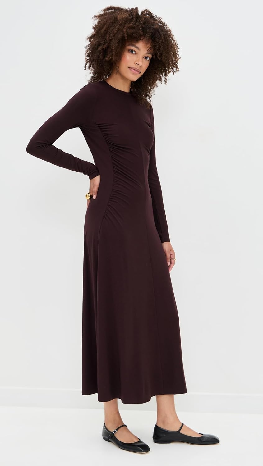 Vince Women's Crew Curved Seam Rouched Dress - Image 4