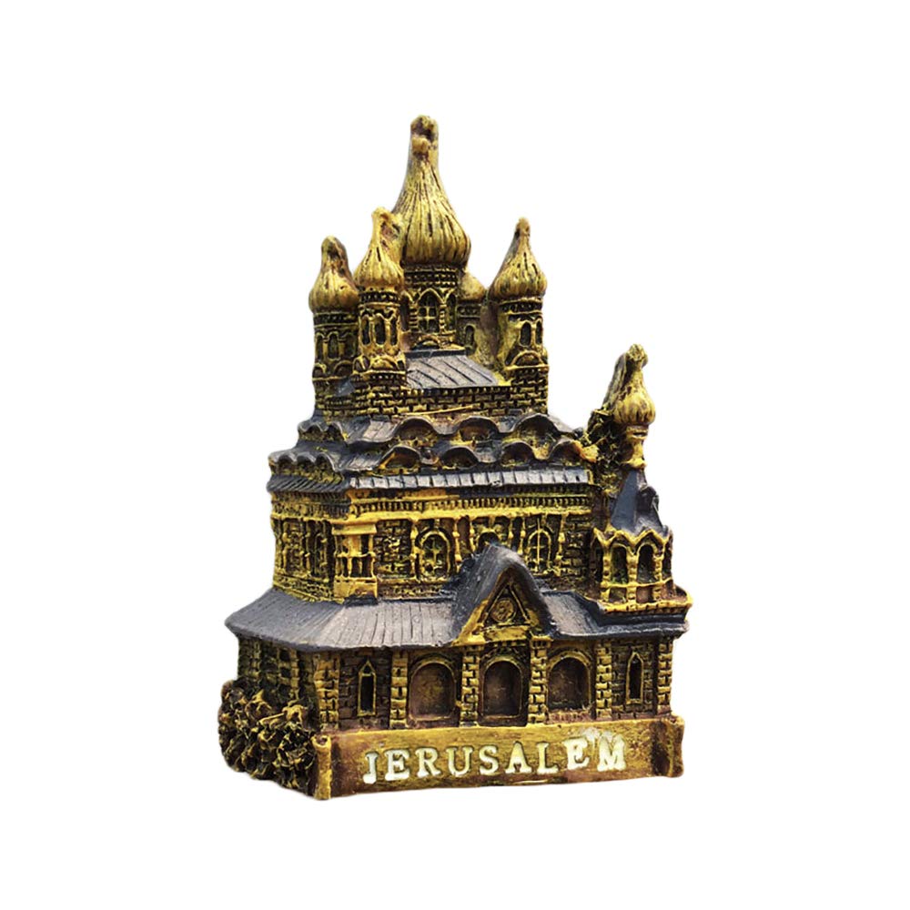 Wedarego Jerusalem 3D Cathedral Refrigerator Magnet Resin Travel Souvenirs,Handmade Home & Kitchen Decoration Fridge Magnet Collection Gift