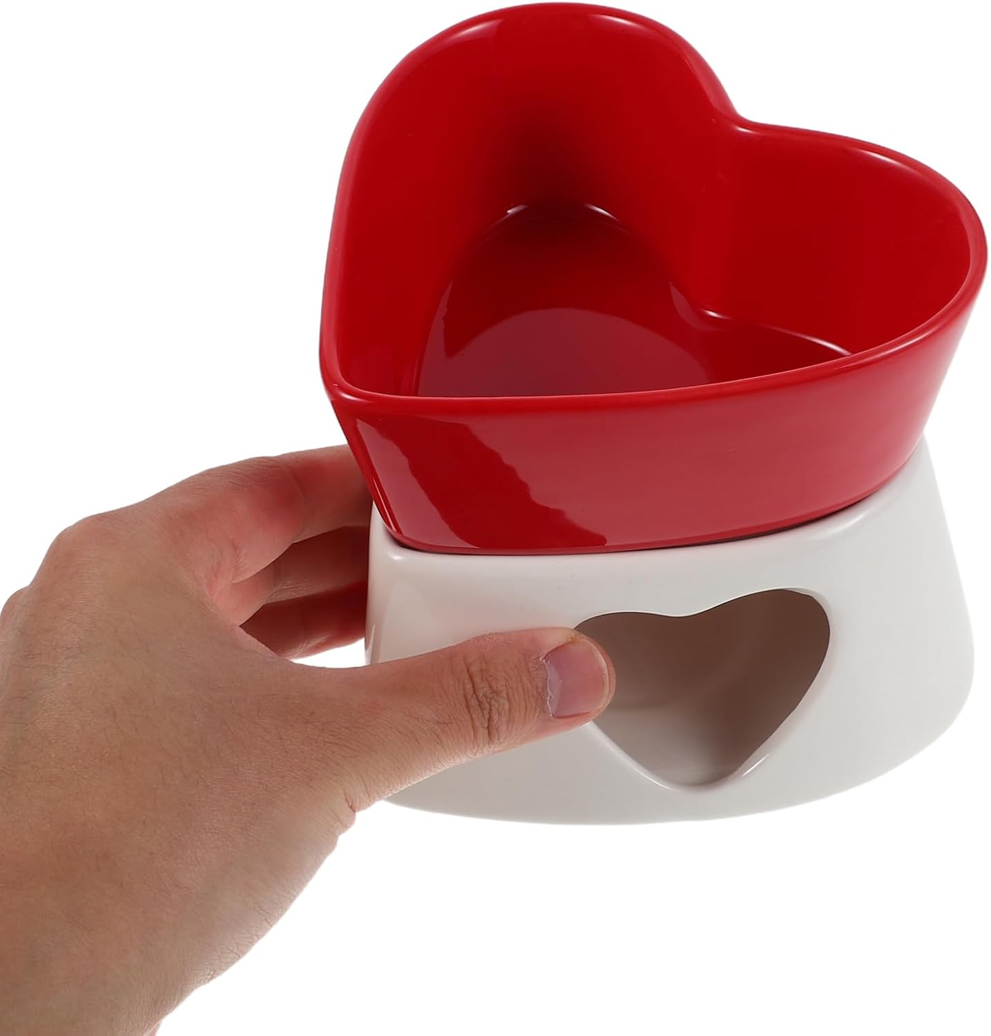 Amosfun 1Set Mini Chocolate Melting Pot Ceramic Fondue Pot for Melting Chocolate Cheese Butter and Desserts Even Heat Distribution for Versatile Culinary Creations