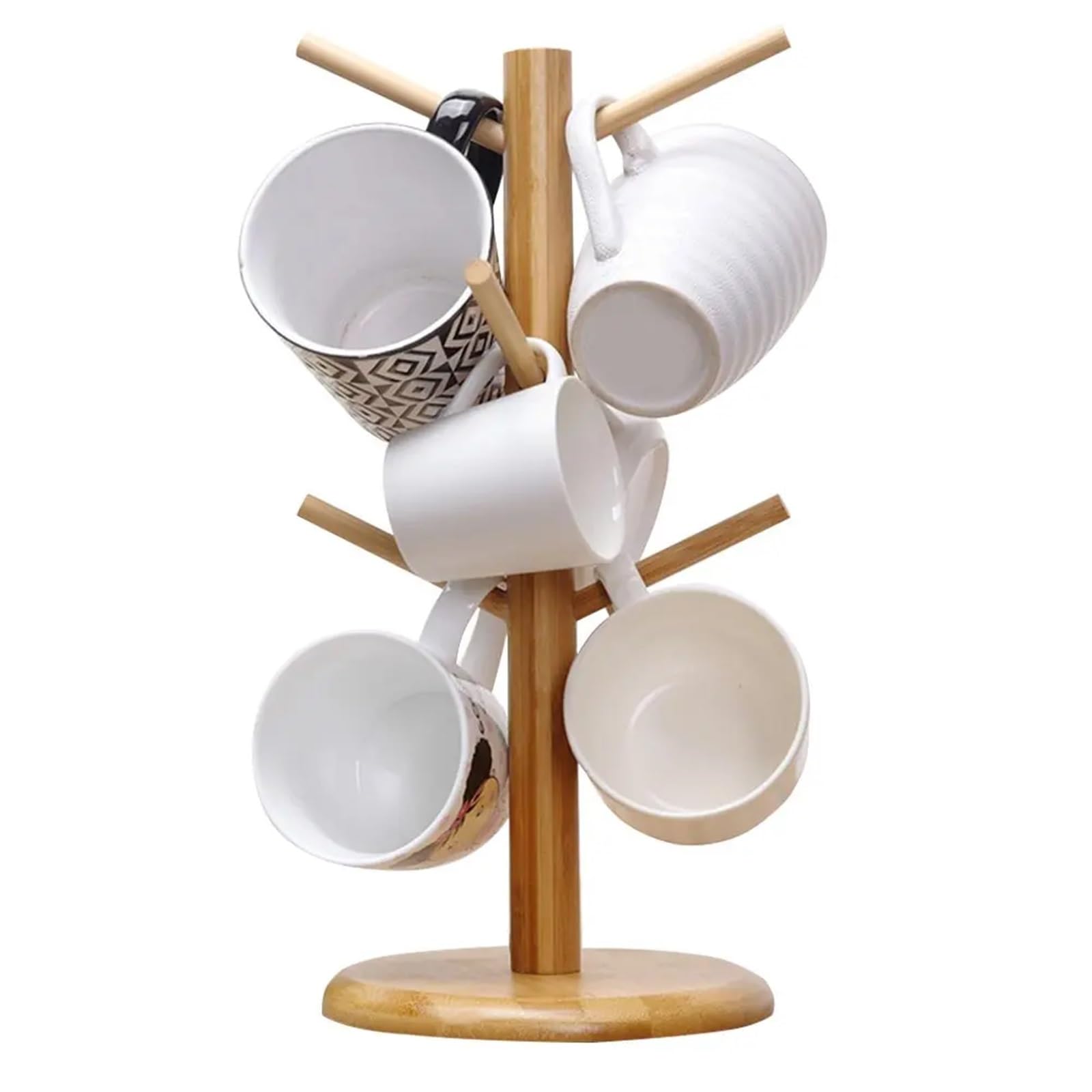 MFWHEFJ Mug Tree Mug Holder Tree, Coffee Cup with 6 Hooks(Sky Blue)