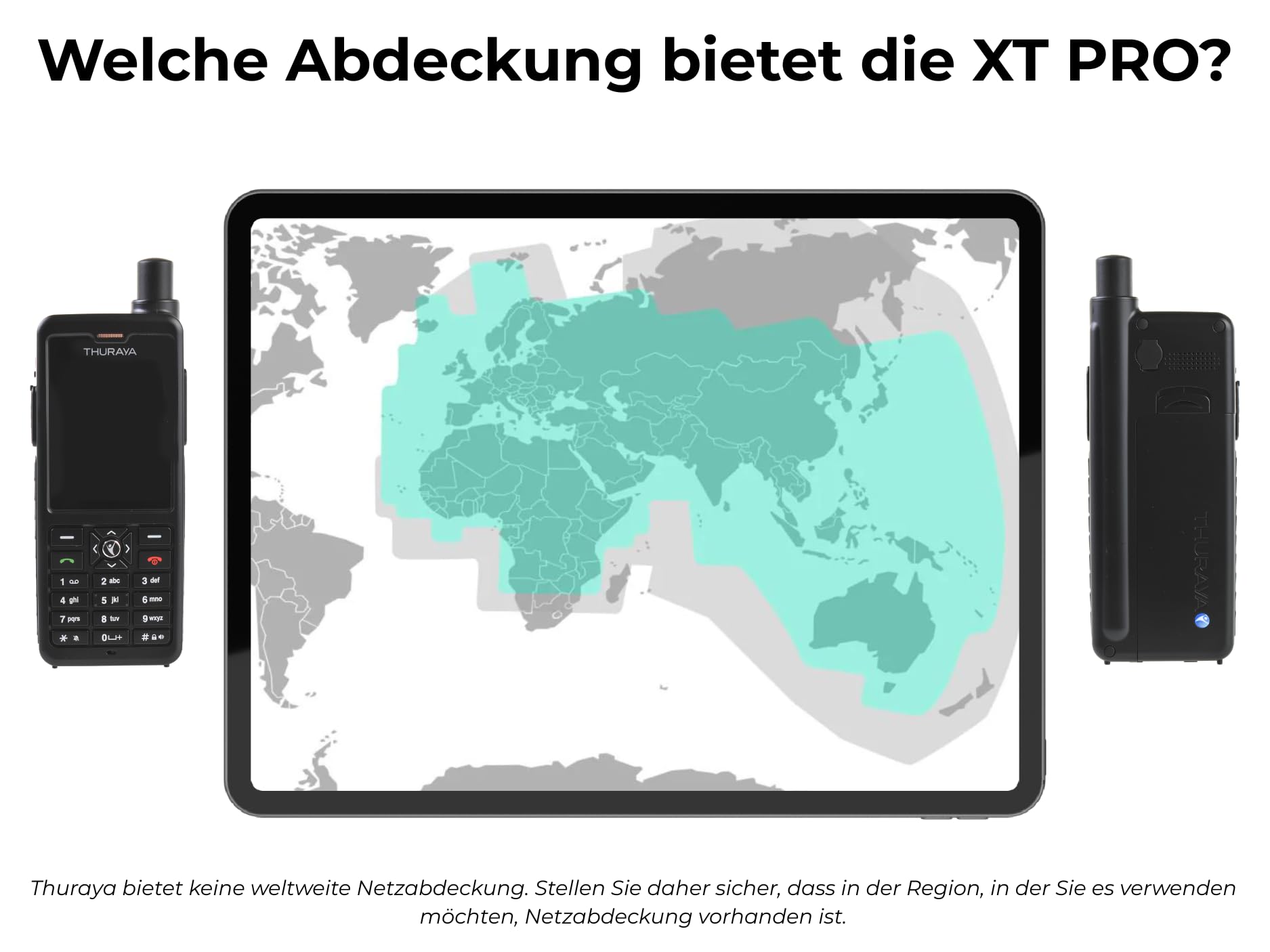OSAT Thuraya XT Pro Satellitentelefon und NOVA SIM mit 10 Einheiten (11 Minuten) / 365 Tagen Gültigkeit - Schwarz