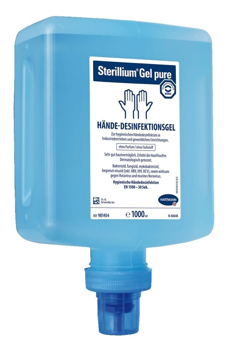 Hartmann desinfektionsmittel-spender cleansafe Touchless + 10x1 LITRO sterillium GEL PURE