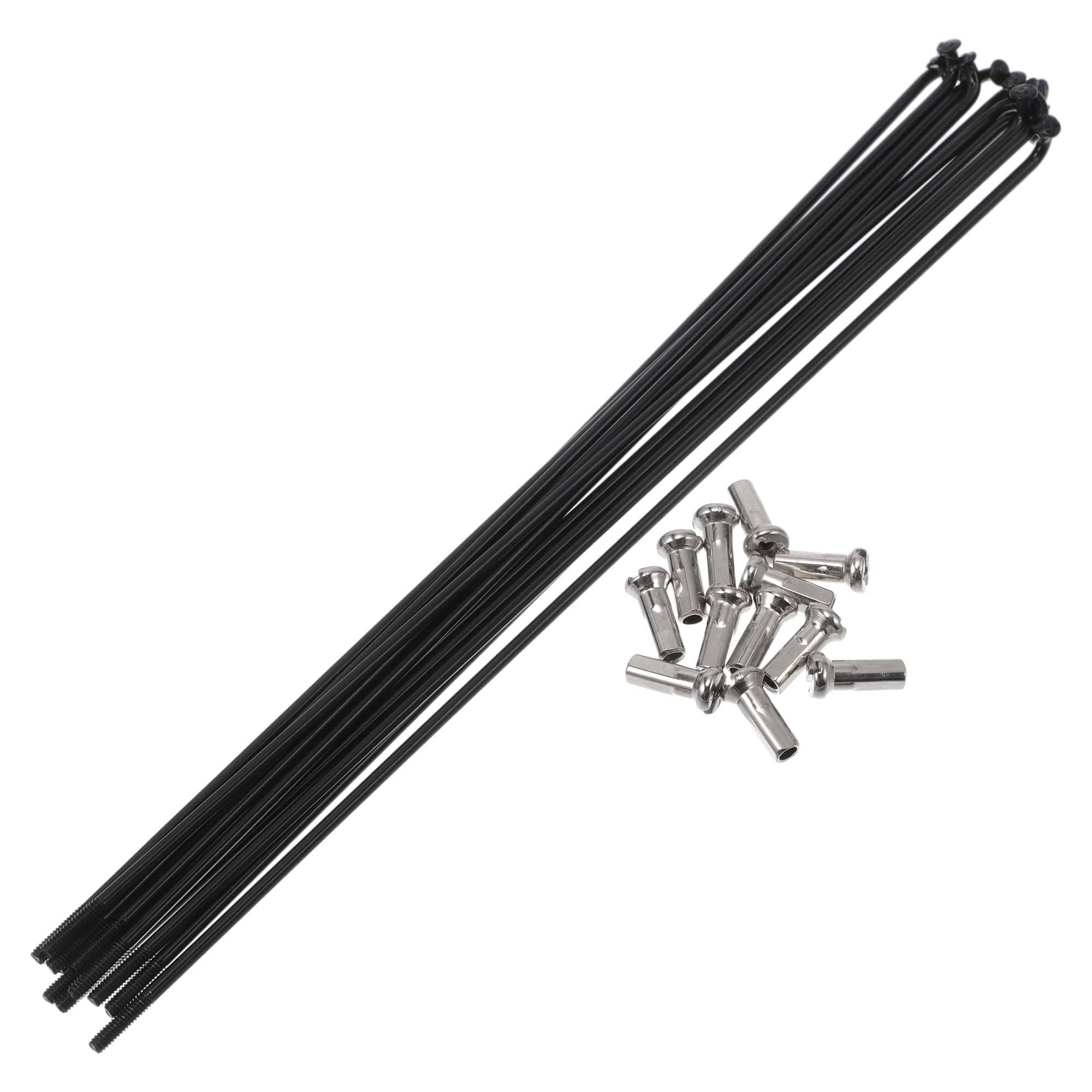 A ABSOPRO Bicycle Spokes 14G 179mm Length Bike Wheel Spokes 304 Stainless Steel Black 1 Set