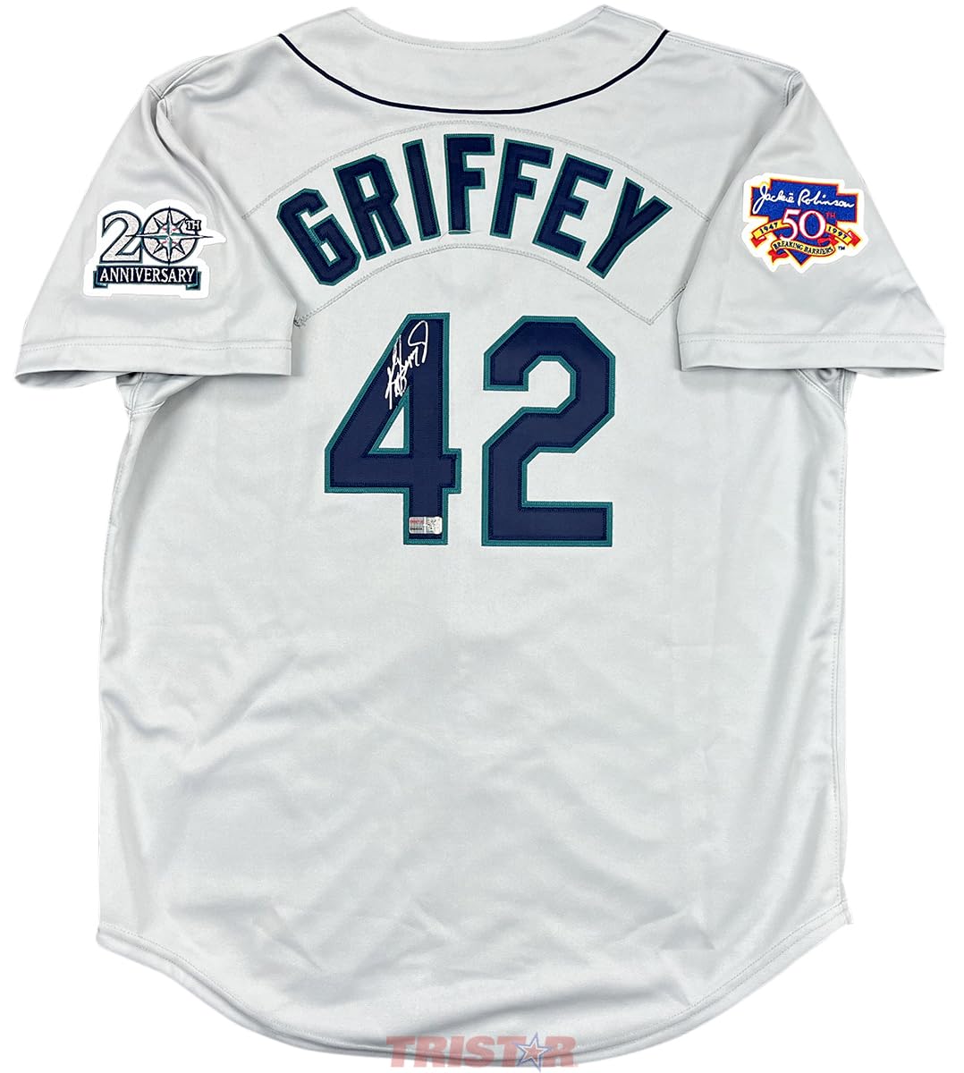 Ken Griffey Jr. Signed Autographed Seattle Mariners 1997#42 M&N