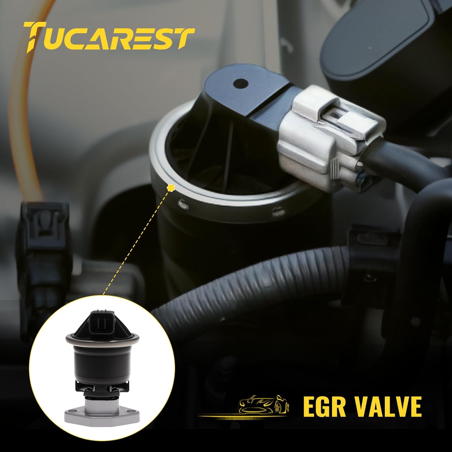 TUCAREST EGR Valve w/Gasket EGV980 (For L4-2.3L) Fit For 1998-2002 Ho-nda Accord, 1998 Odyssey /1998 1999 Ac-ura CL, Is-uzu Oasis [# 18011-PAA-A00 5862060090 046-0144 226639 A26-63-0001 4F1890]