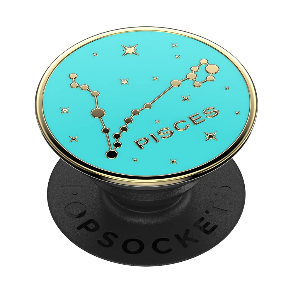PopSockets Phone Grip with Expanding Kickstand, Adhesive Grip, Enamel - Zodiac Pisces