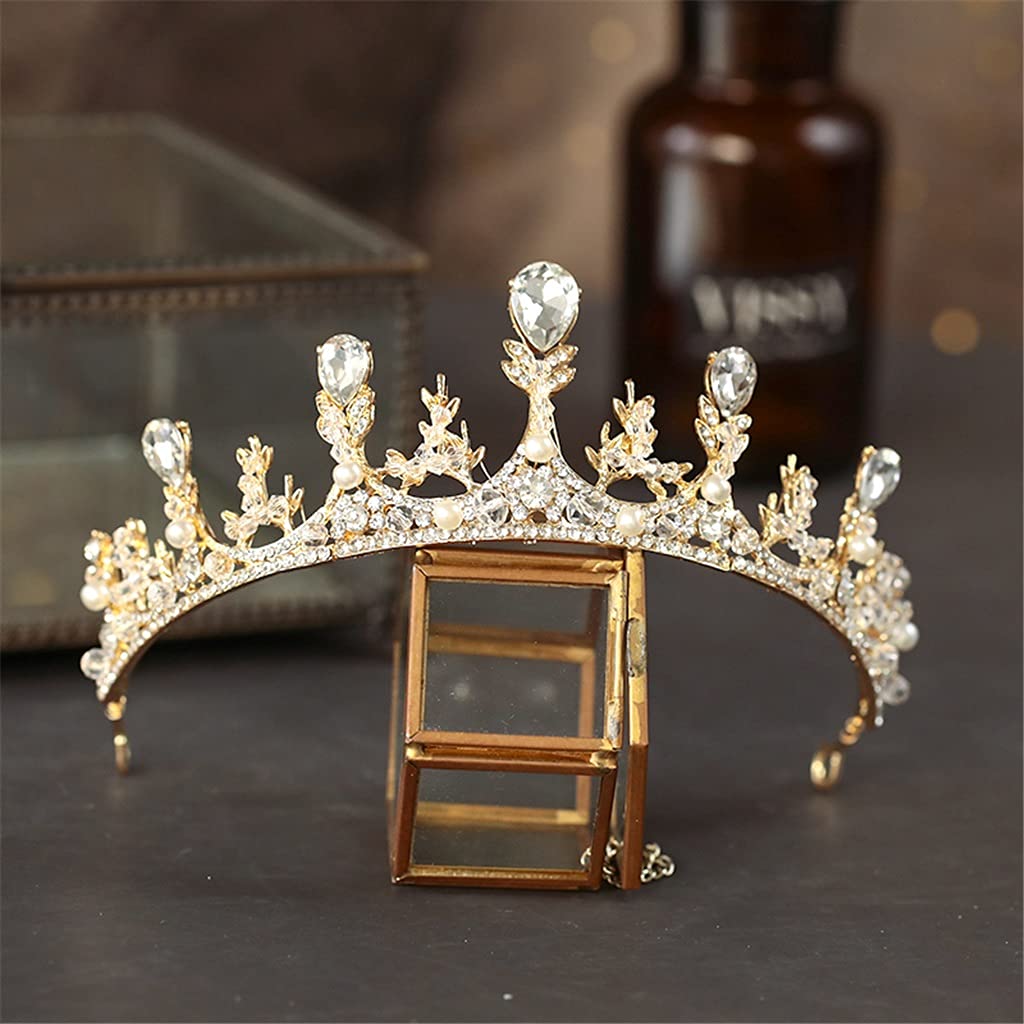 Tiaras Brillantes Hechos a Mano Diamantes de imitación Cristales Corona Novia Boda Tocado Accesorios de joyería for el Cabello