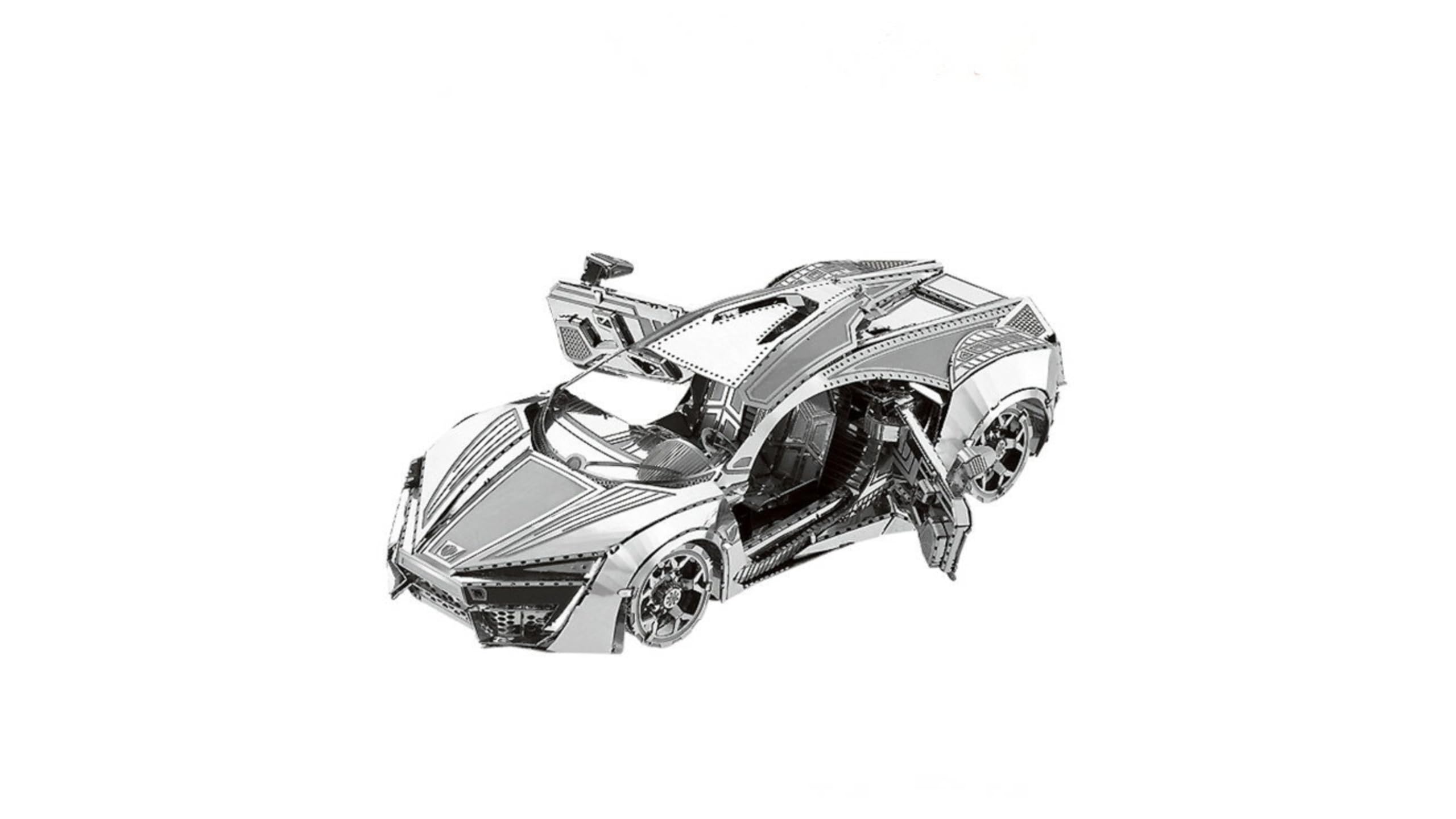 Metal Zone Coche Súper Deportivo Puzzle 3D de Metal. Maquetas de Coches Metal para Construir. Rompecabezas de Metal 3D de Vehículos. Puzzle 3d de Metal para Adultos de 9,5 x 4,2 x 2,8cm