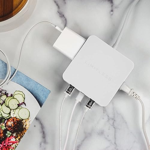 Miniatura 8 de Limitless PowerPro - Cargador de 5 dispositivos con 2 puertos USB, 1 puerto de entrega de energía tipo C de 20 W, 2 salidas de CA y 1,280 julios de