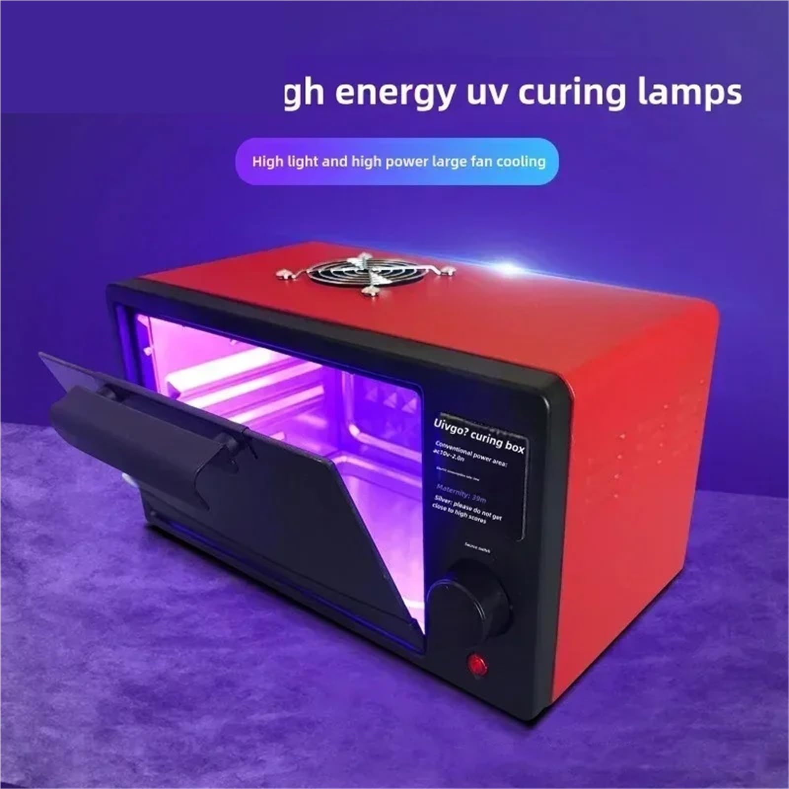 Lámpara de curado UV Caja de curado UV 365, 395, 405 nm LED for laminación OCA, pantalla LCD, resina rápido, lámpara grado impresión 3D para proyectos de arte y bricolaje(Switch,80W,395NM)