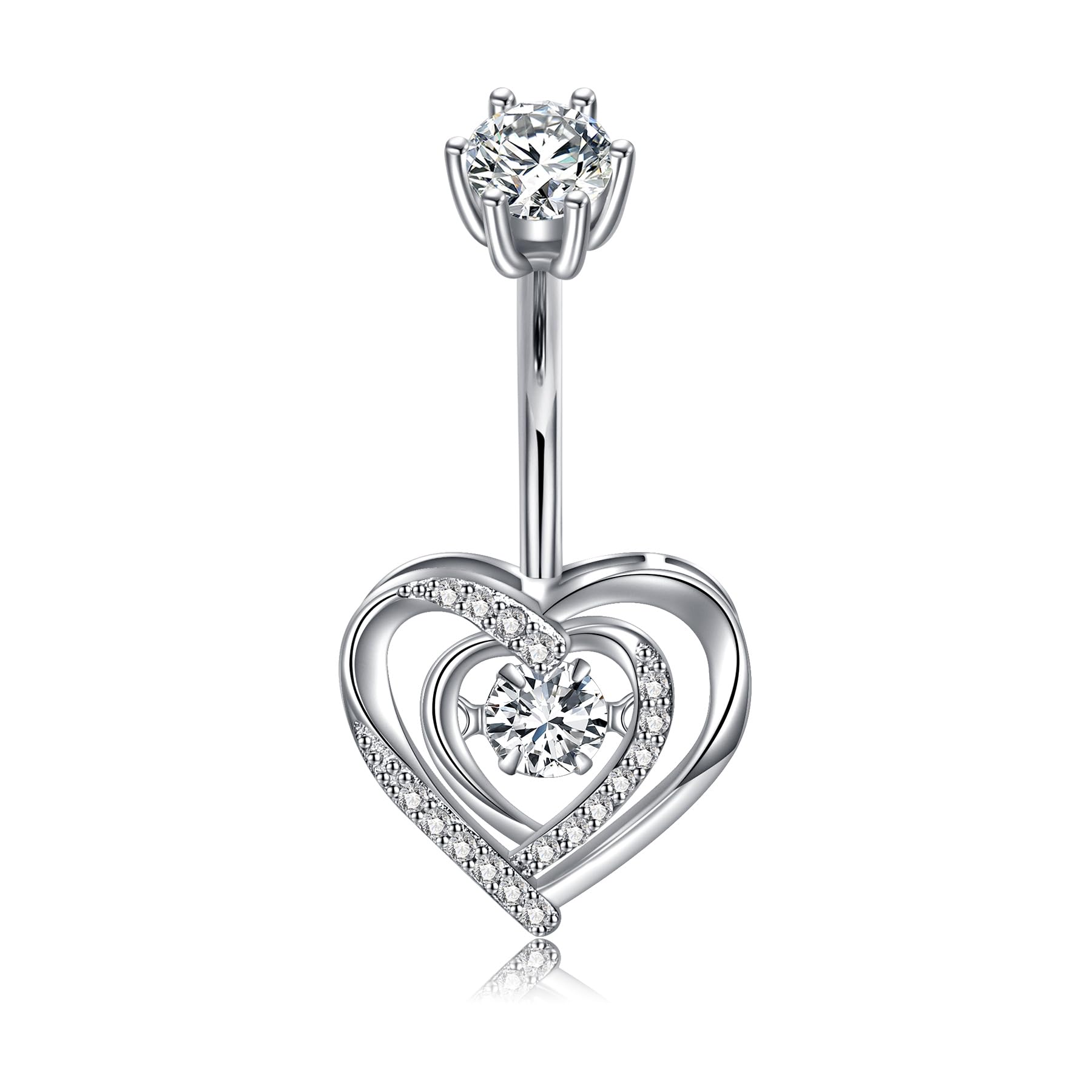 Anneau De Nombril En Argent Sterling : Cliquet De Nombril CZ