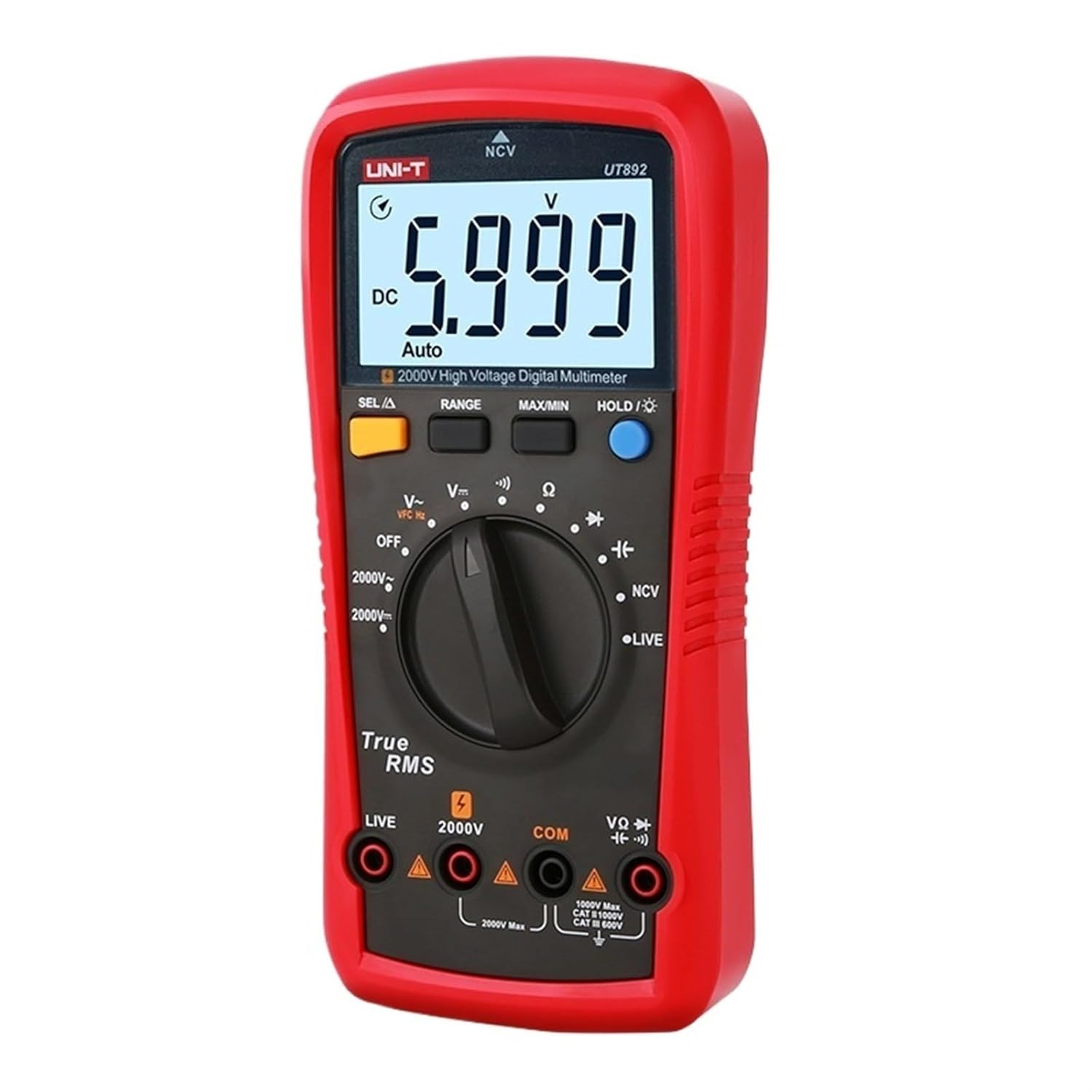 UT892 2000V High Voltage Digital Multimeter for Mine AC Voltmeter True RMS Capacitor Tester Frequency Meter