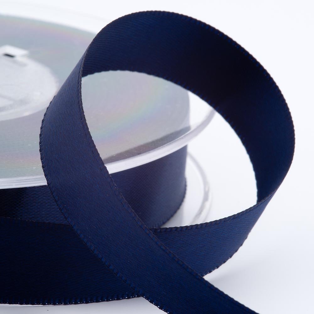 Italian Options Satin Ribbon, Fabric Ribbons for Gift Wrapping, Crafting, Balloons, Wedding Car, Presents, Cake, Christmas, Birthday, Gift Wrap Accessories, 50mm Wide x 25 Metre Roll, Navy