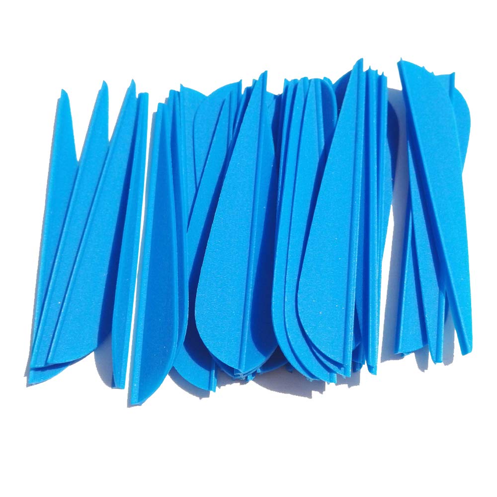 ZSHJG 100 pcs Goma Plumas de Flecha 3 Pulgadas El Plastico Flecha Plumas Fletches para la Caza DIY Flechas — view 5