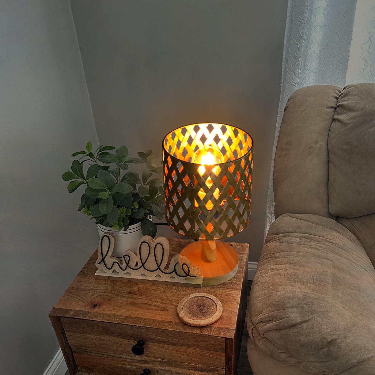 Osasy 2 paralumi dorati a tamburo di ricambio E27-E14 barile paralume cilindrico, copertura della luce per lampadari da tavolo, lampade da scrivania