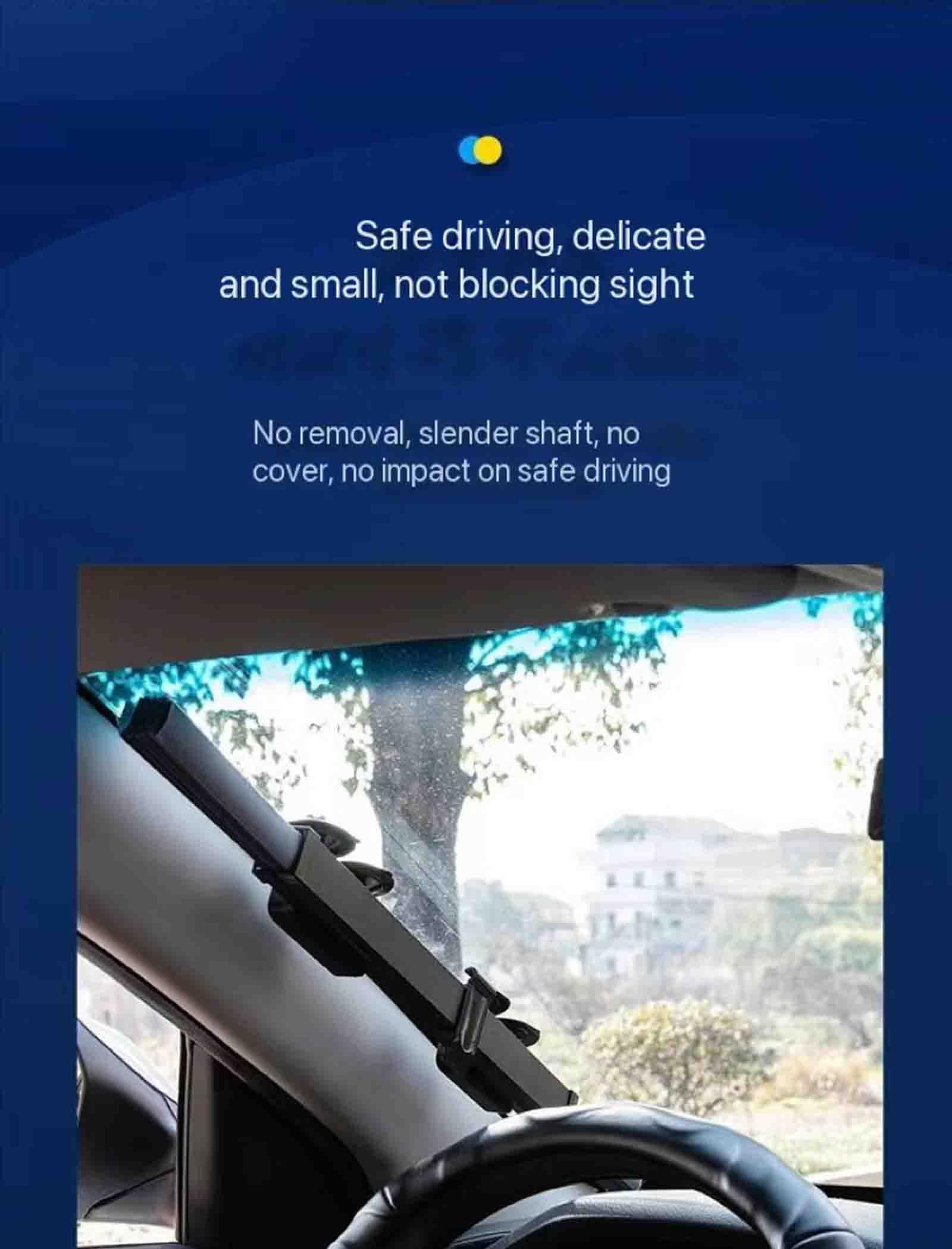 Parasol para parabrisas, sistema de aislamiento térmico plegable telescópico automático con ventosas, fácil de cortar para un ajuste personalizado