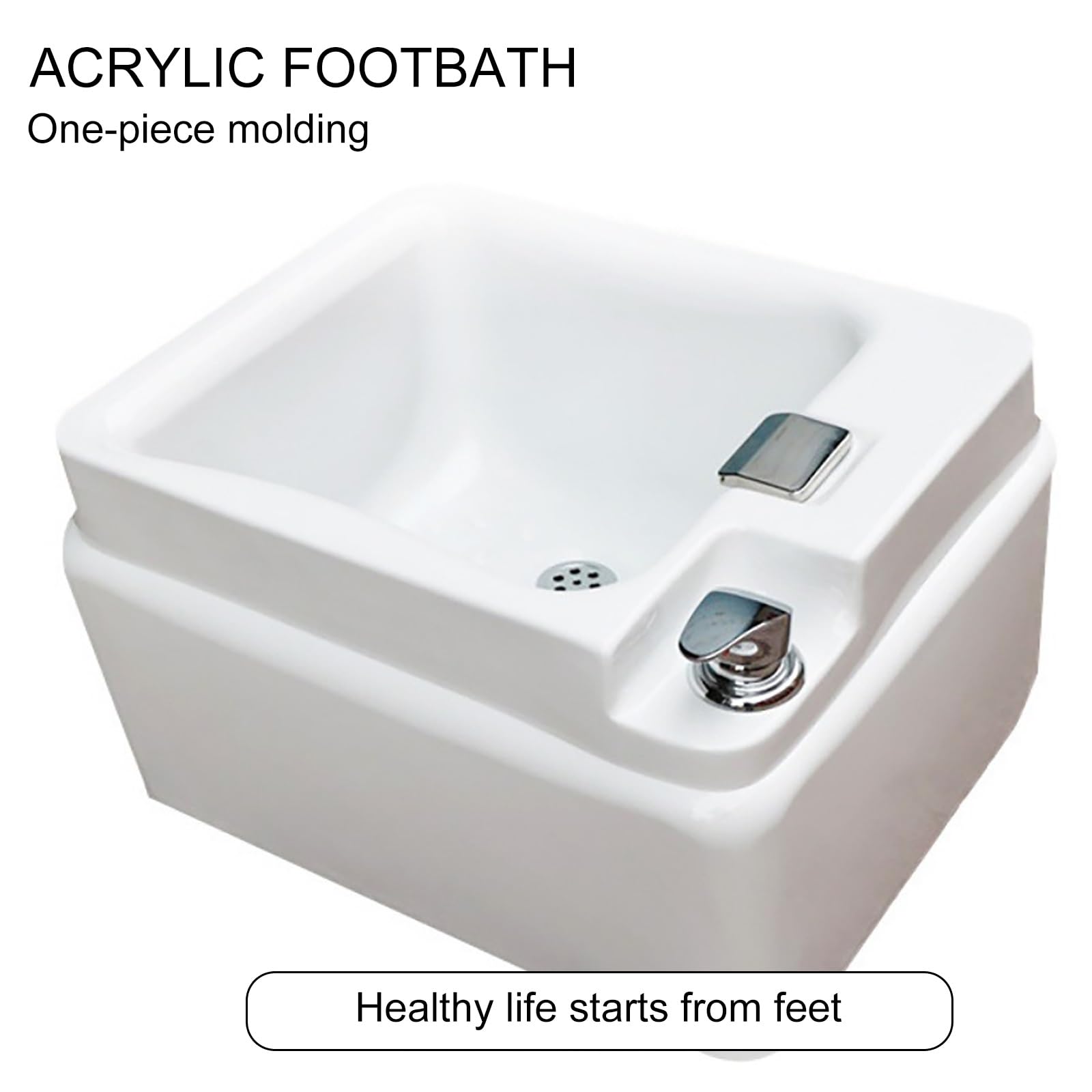 LHXLSH Foot Bath Heated Foot Spa Acrylic Footbath Portable Foot Spa Bathtub with Drain and Adjust Hot and Cold Water Foot Bath Used in Beauty Salons and Nail Salons Footbath