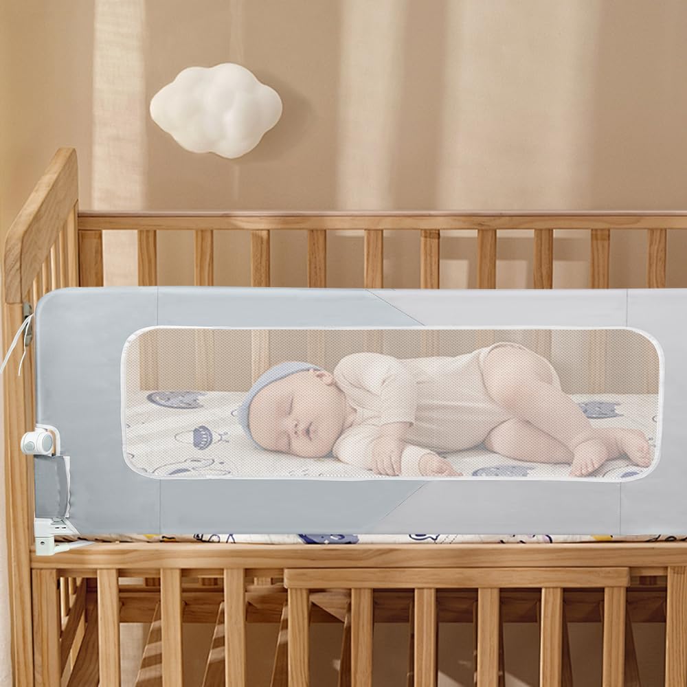 Homewell - Barrera de seguridad para niños, seguridad 1st portátil para cama plegable, tela de malla, anticaída, fácil de instalar