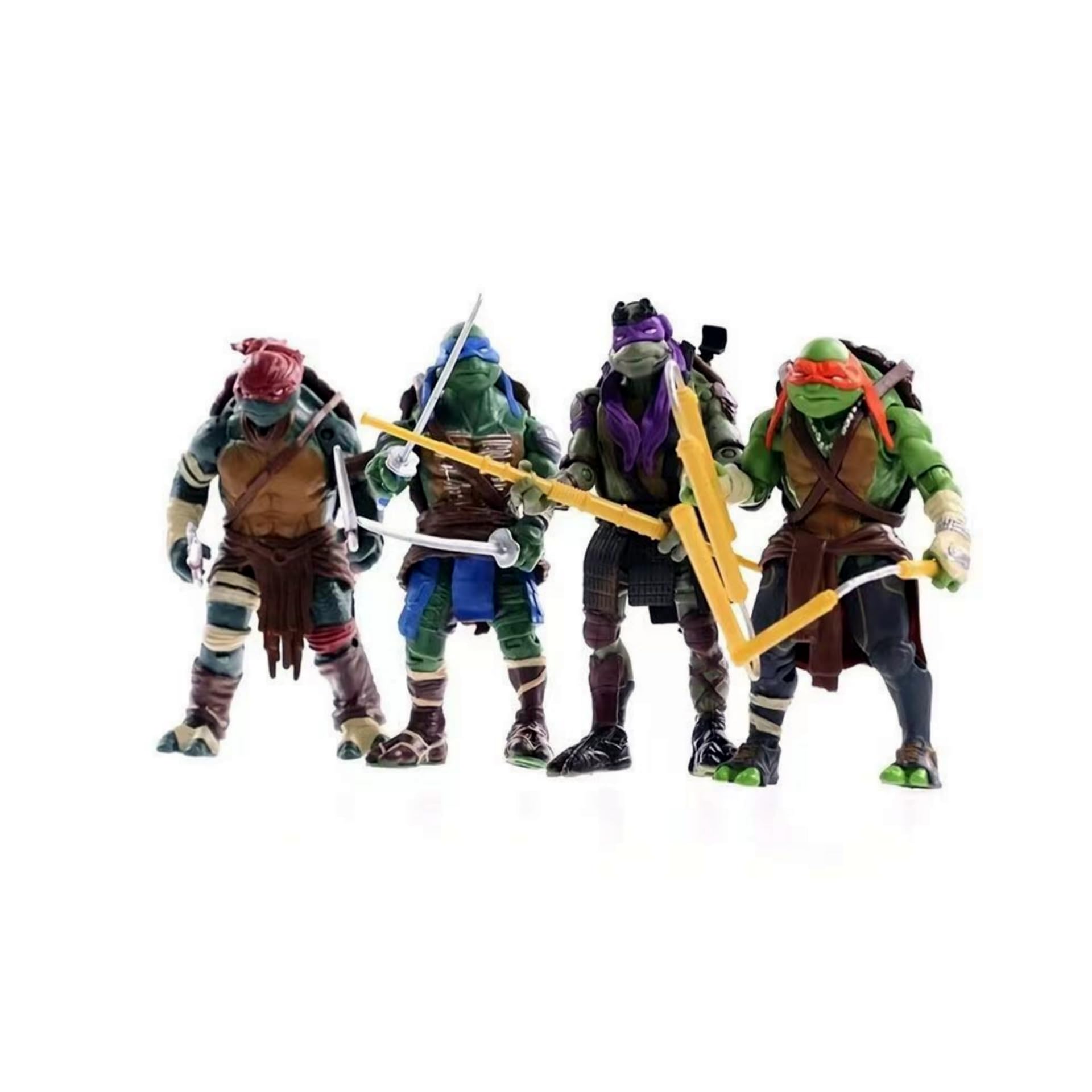SEVENYXX 4 Pack Ninja Turtles Toys -Mini Ninja Turtles Action Figures - 4.7 inches Tall Ninja Turtles Toy Set - Cute Action Figures Birthday Party Decorations