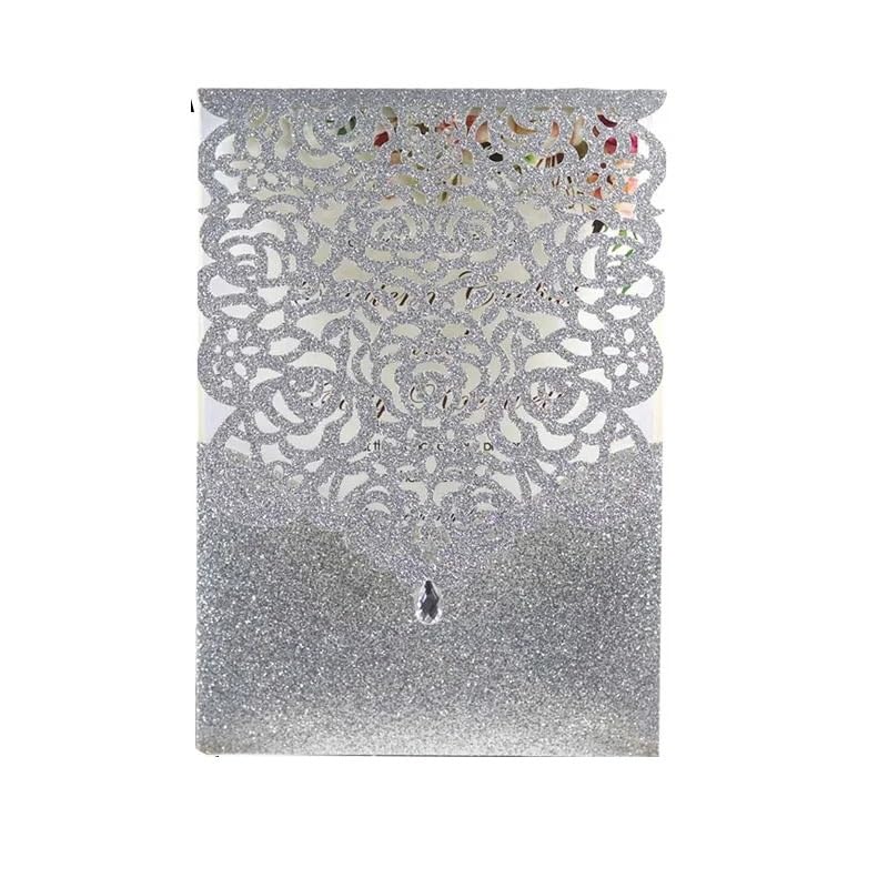 Inviti Matrimonio Di Carta Glitterata For Inviti Nozze, Decorazione For Feste Compleanno E Matrimonio(Apple Gold Cover,50pcs)