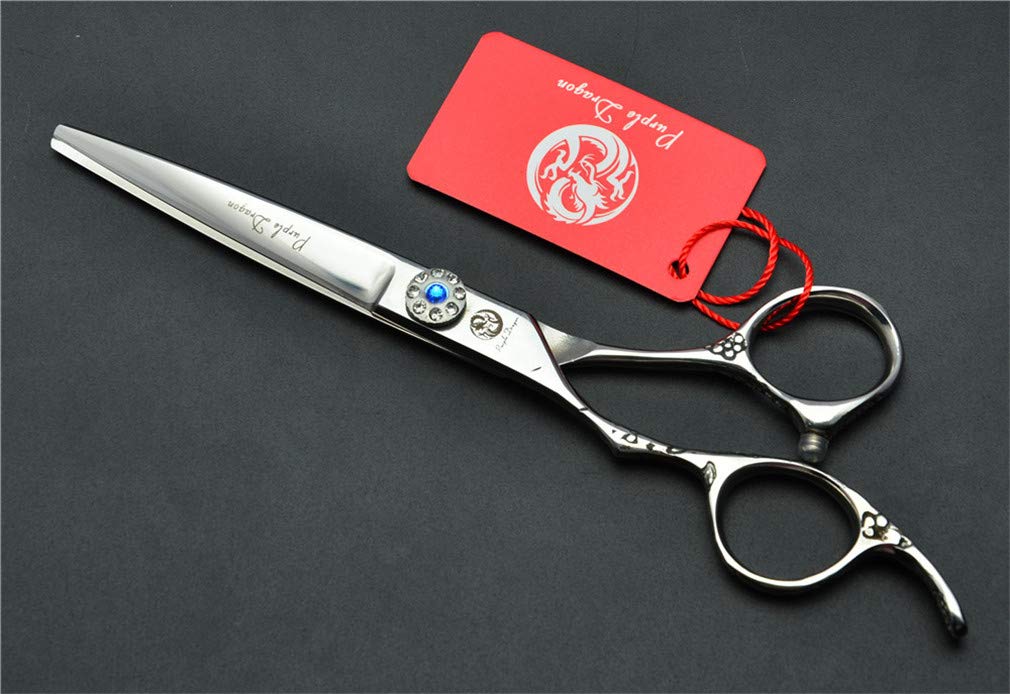 El Peluquero Profesional De La Mano Izquierda Tijeras 6 Pulgadas Conjunto, Tijeras De Peluquería De Acero Inoxidable 440C (Plano De Corte Y Dientes Shear), para El Salón, Peluqueros,6.0inch