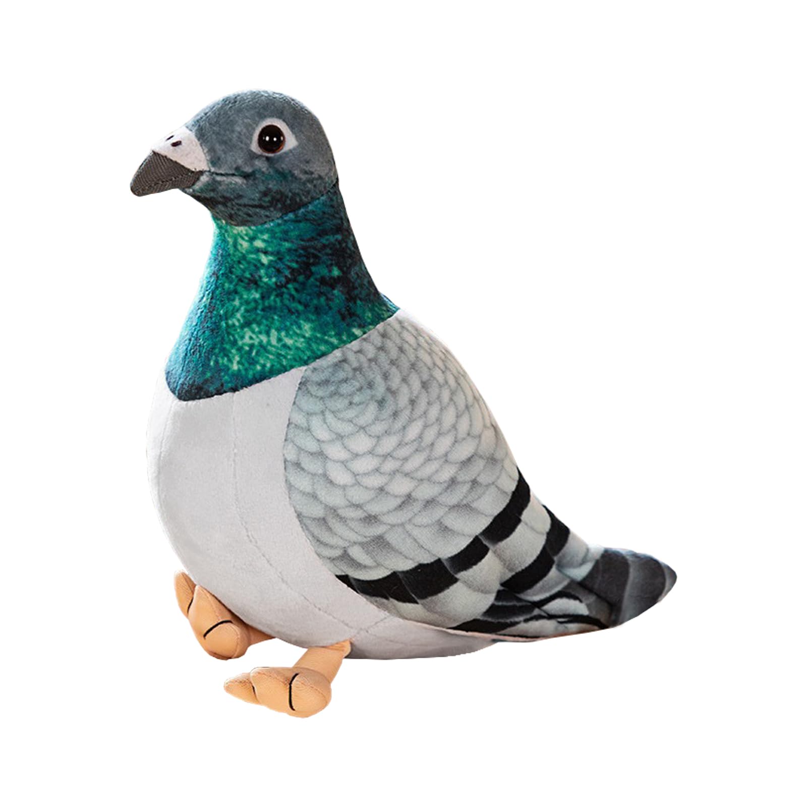 YZZT Pigeon Plush Toy Simulation Dove Doll Soft and Cute Peace Bird Animal Gift for Kids (green)