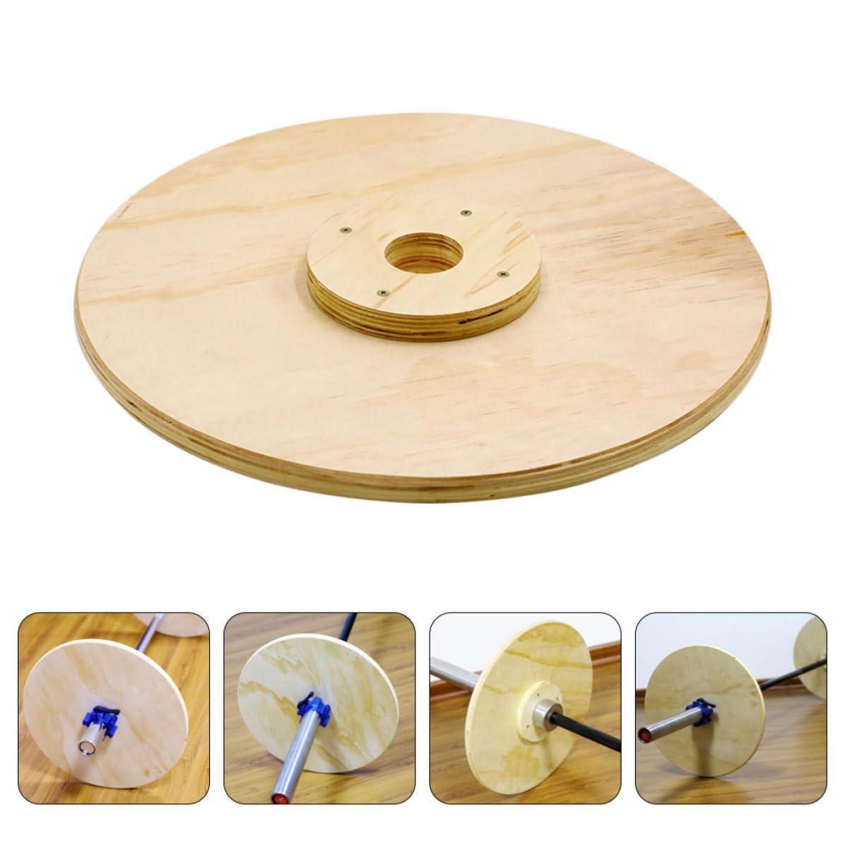 Piastre Pesi in Legno senza Foro per Allenamento e Riabilitazione, Design Pratico Facile da Trasportare e Riporre, per Palestra in Casa e Fitness