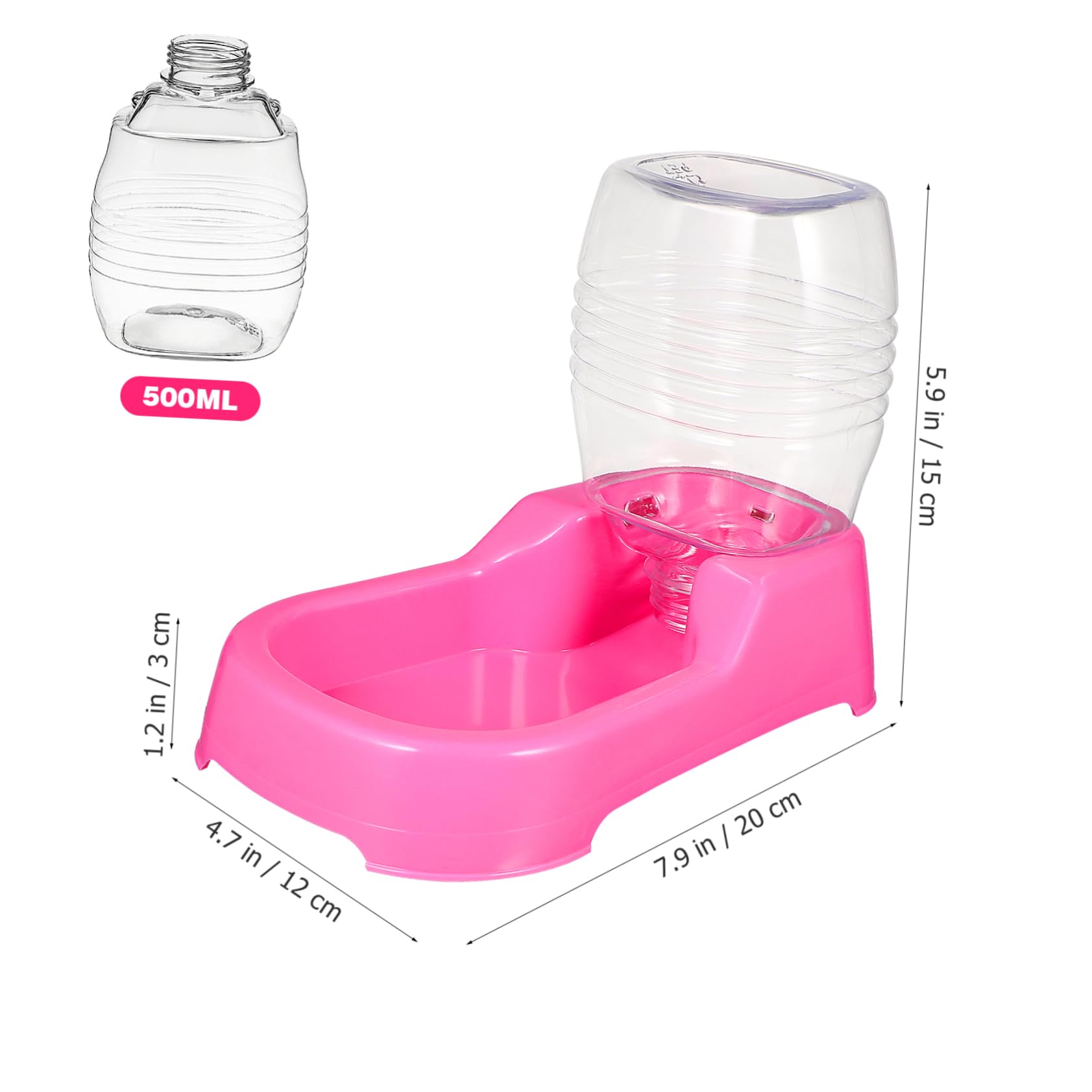 VICASKY Pet Water Feeder Bowl Creative Dog Water Dispenser for Puppies Unique Pink Design Automatic Pet Watering for Home