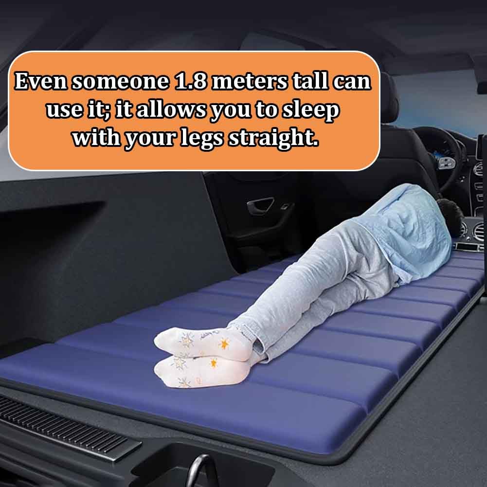 Faltbare Einzel-Automatratze, Tragbare Camping-Isomatte, Ultraleichte Reise- Und Yoga-Schaumstoffmatte, Nicht Aufblasbares Auto-Rücksitzbett, Grau/Blau