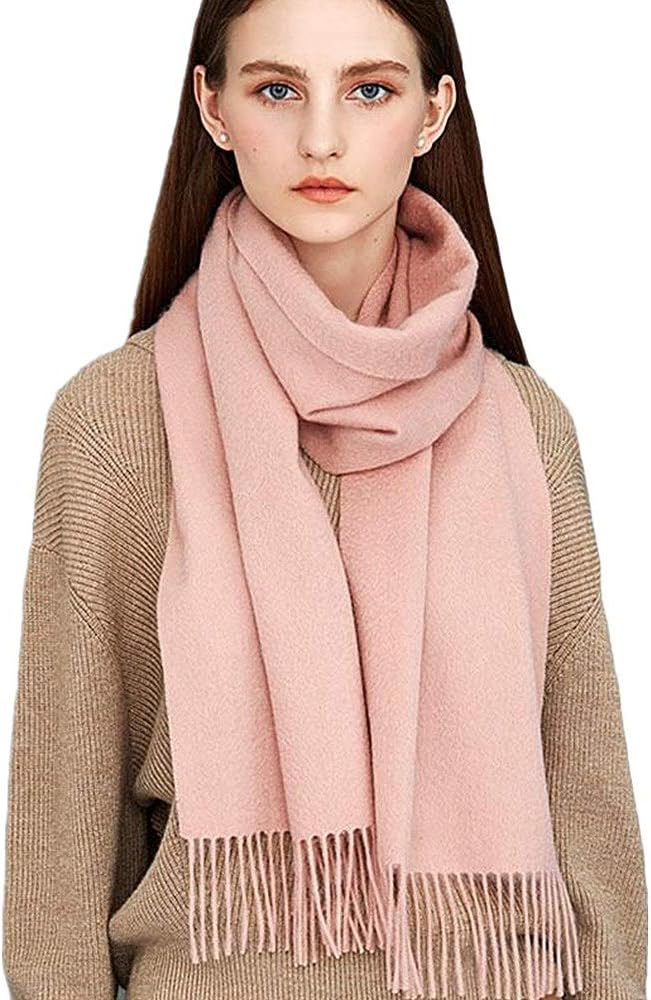 YNS Pashmina Cashmere Feel Scarf Wrap Oversized Blanket Scarf Ultra Soft Solid Color Shawls for Women (Pink), 20 Inch