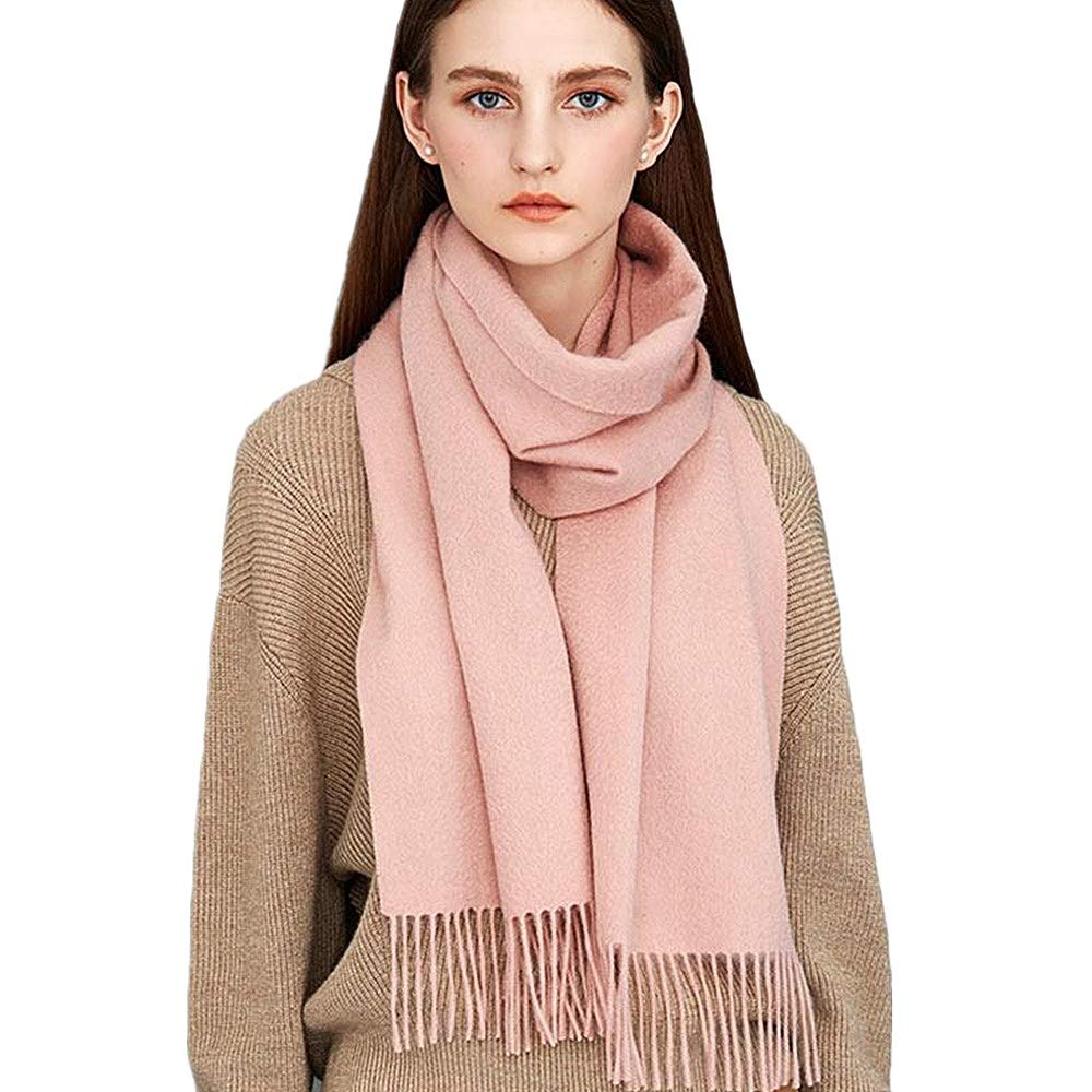 YNS Pashmina Cashmere Feel Scarf Wrap Oversized Blanket Scarf Ultra Soft Solid Color Shawls for Women (Pink), 20 Inch