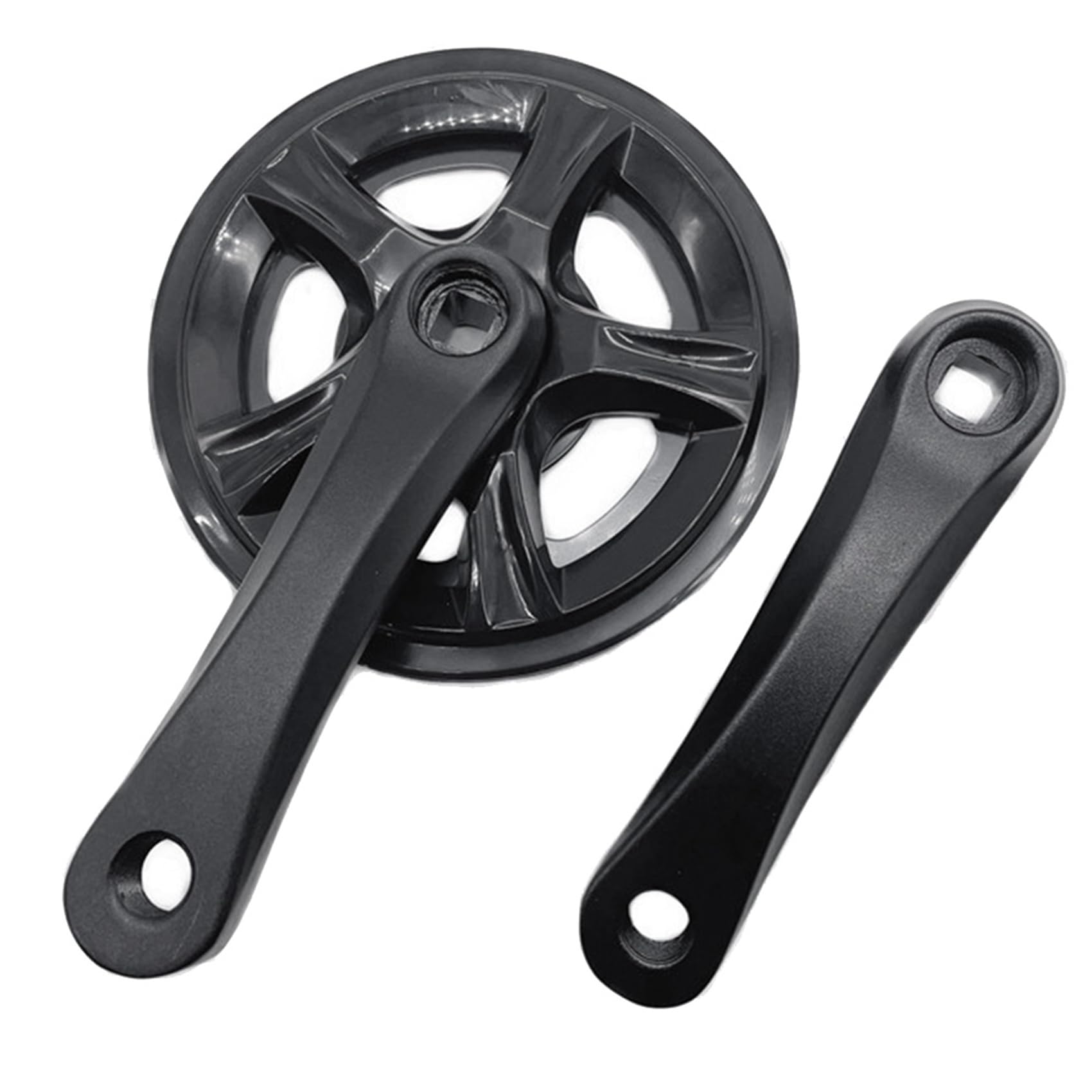 2X Guarnitura per Bicicletta Un velocità Singola 32T Set di Pedivelle per Bicicletta Elettrica Pieghevole nel Lega di Alluminio 127MM Cover Accessori per Bici