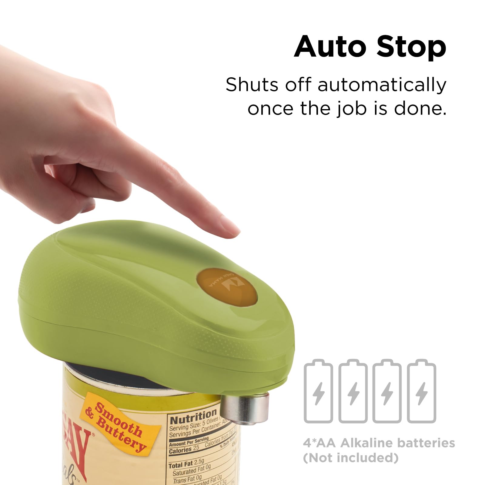 Amazon | Kitchen Mama ワンタッチ電気缶切り アボカド | ボタン1回