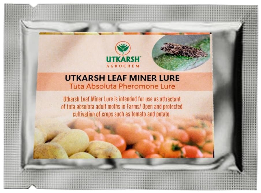 Utkarsh Tomato Leaf Miner Tuta Absoluta Pheromone Lure for Catching Insects/Moth of Tomato Leaf Minor of Tomato, Potato, Okra and Other Vegetables - 100 Lures (B0CMXPTDLY) Amazon Price History, Amazon Price Tracker