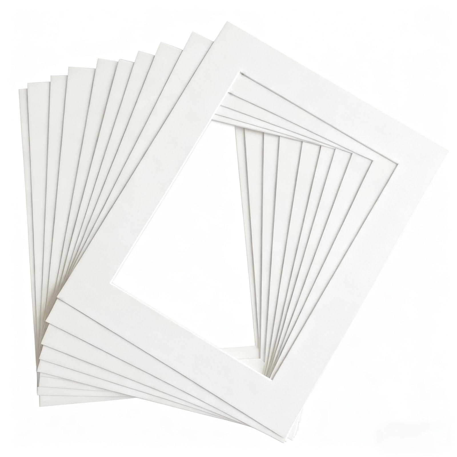 xzhouhe A4 Picture Mounts, 10PCS White Photo Mounts, Photo Mounts Frame Mounts for 8x6 Inch Photos, Acid Free Archival Mounting Card for Pictures, Prints, Paintings, Artworks Photo Wall Framing