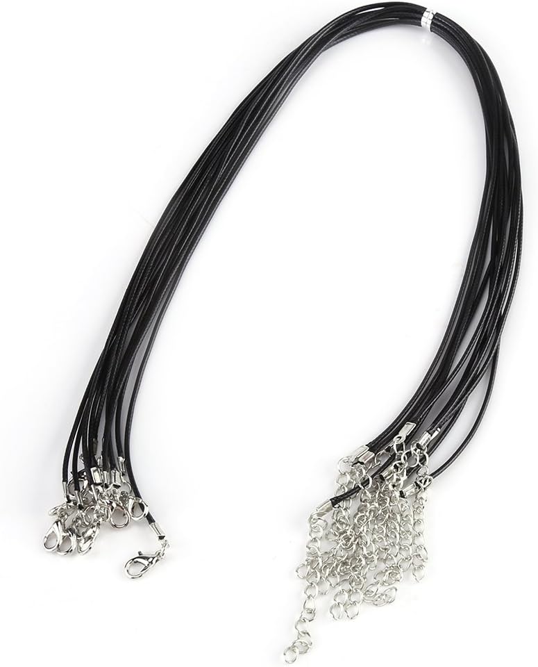 Unbespielt Cordon En Cuir Pour Pendentif Turquoise Homme Femme Fermoir Mousqueton Argenté 1 M X 2 Mm