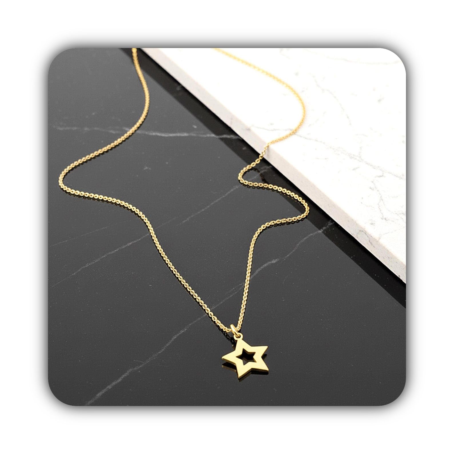 Argento sterling 925 stella collana gioielli delicati per ogni giorno compleanno