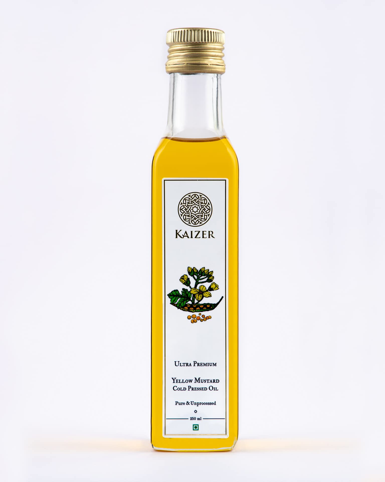 KAIZER Ultra Premium Yellow Mustard Cold Pressed Oil, Pure & Unprocessed, 250 ml (B09ZB6QPBG) Amazon Price History, Amazon Price Tracker