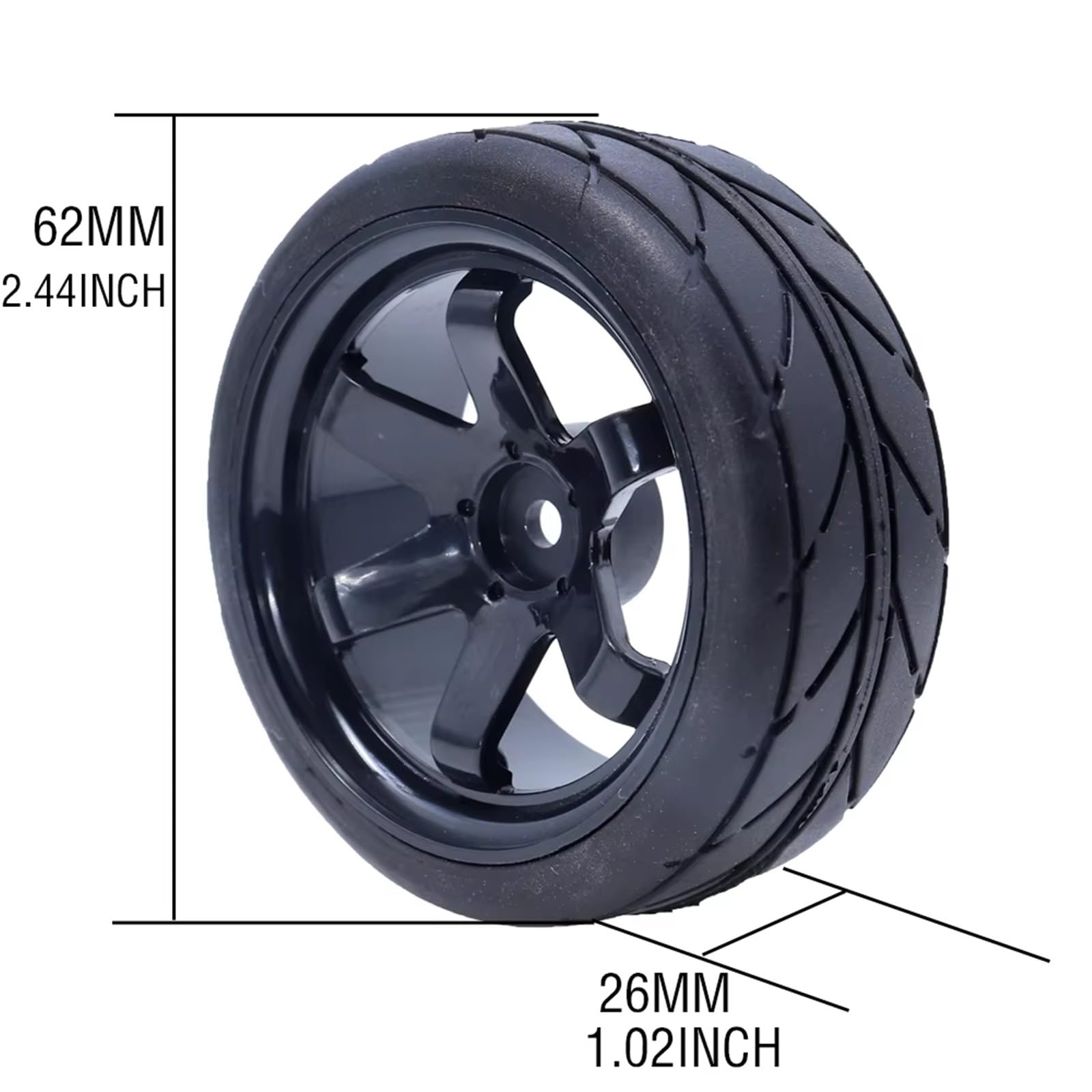 Per HSP Per HPI Per Traxxas Per TRX4 Per TRX-4 Per Tamiya Pneumatici Per Auto RC Accessori 1/10 2 Pezzi Pneumatici Auto RC Su E Ruota Esagonale 12 Mm Ruote