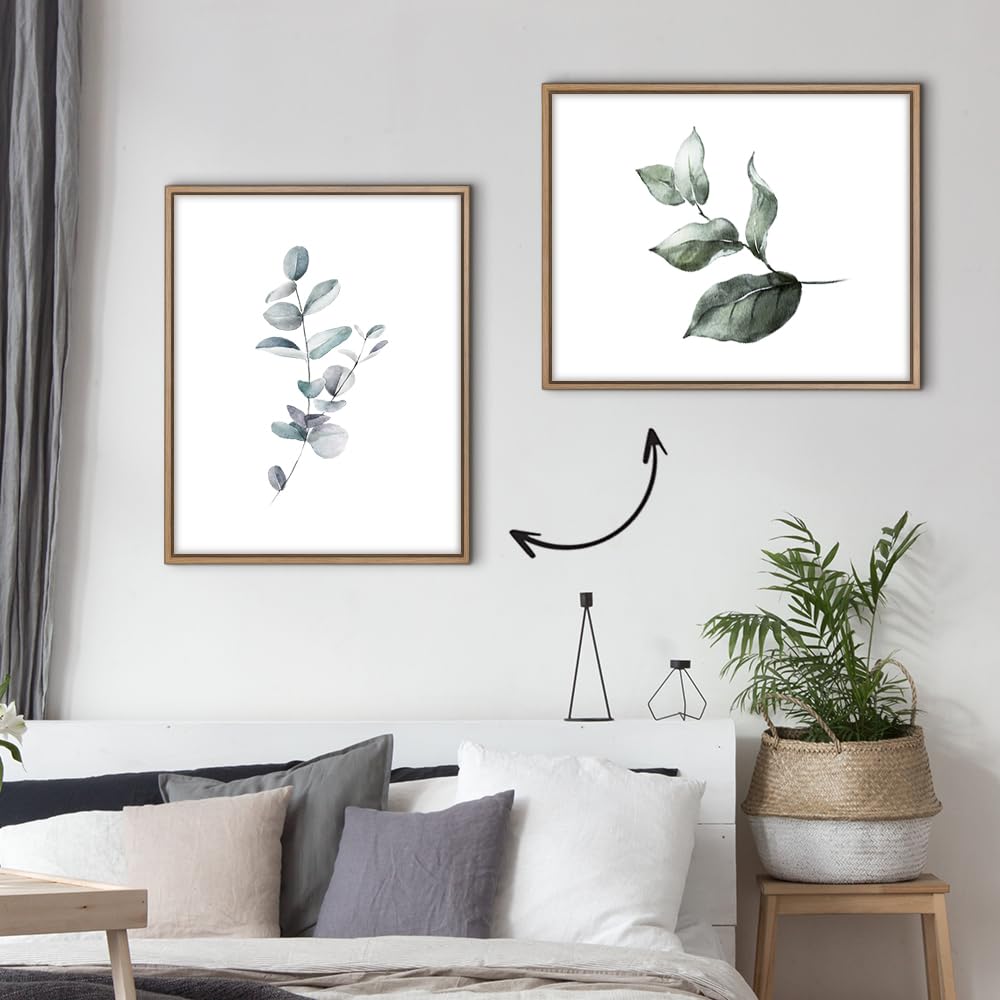 Bildershop-24 Schattenfugenrahmen mit Schattenfuge Lemgo Rahmen für Keilrahmenbilder und Leinwände 50 X 70cm Eiche Natur Dekor