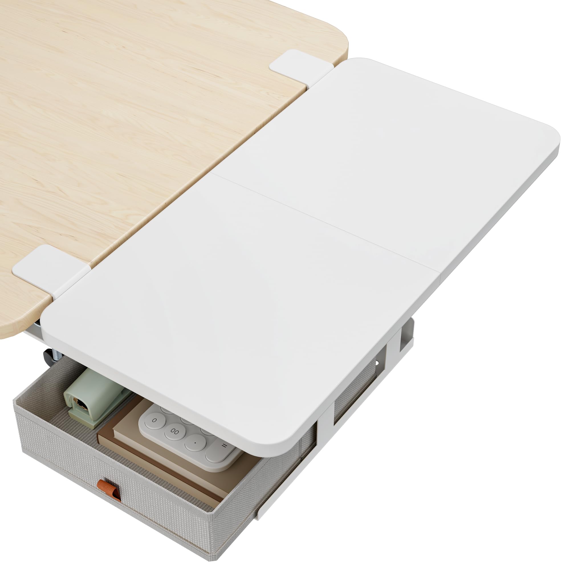 PEGZONE Bureauverlenger met opbergladen, 600 x 300 mm, ergonomische PEGZONE Bureauverlenger met opbergladen, 600 x 300 mm, ergonomische
