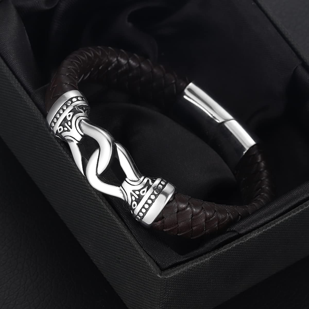 1 metr pleciony sznurek, nieprzerwany, płaski skórzany sznurek do produkcji biżuterii, bransoletki, naszyjnik, rzemiosło, brązowy, 8 x 4 mm