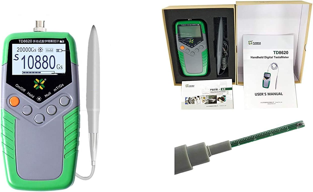 Permanent Magnet Gauss Meter Tesla Meter Gaussmeter with Class 2 Accuracy Surface Magnetic Field Tester