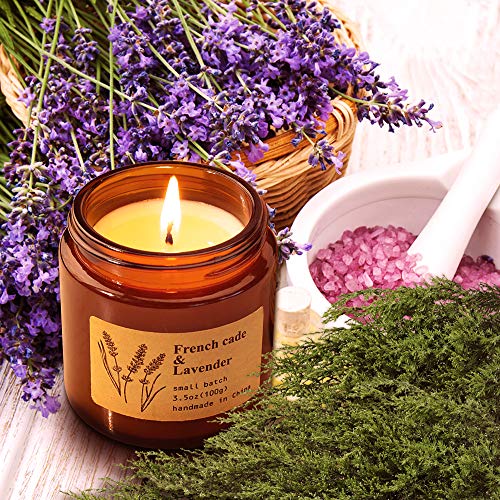 TOFU Scented Candles, Aromatherapy Candles, Hand Poured and Long Burning Vintage Jar Soy Candles, Organic Soy Wax Candles with Essential Oil for Stress Relief Relaxation, Gifts for Women