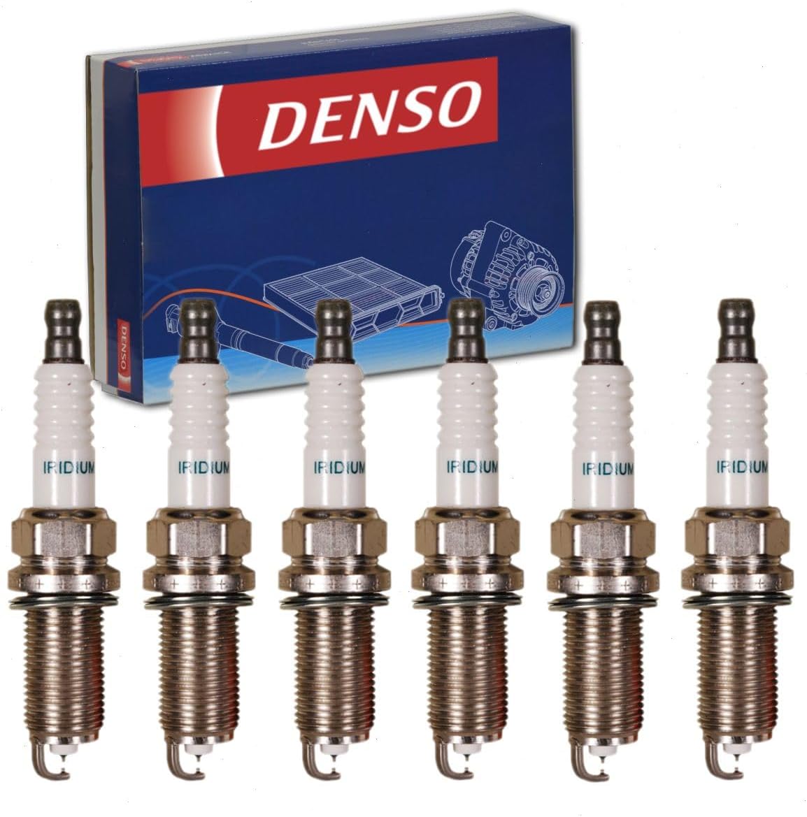 6 pc DENSO Iridium Long Life Spark Plugs compatible with Toyota Sienna 3.5L V6 2007-2016