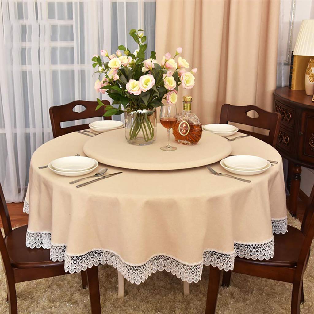 Nappe de dentelle de Noël ronde et grande nappe haut de gamme pour réception