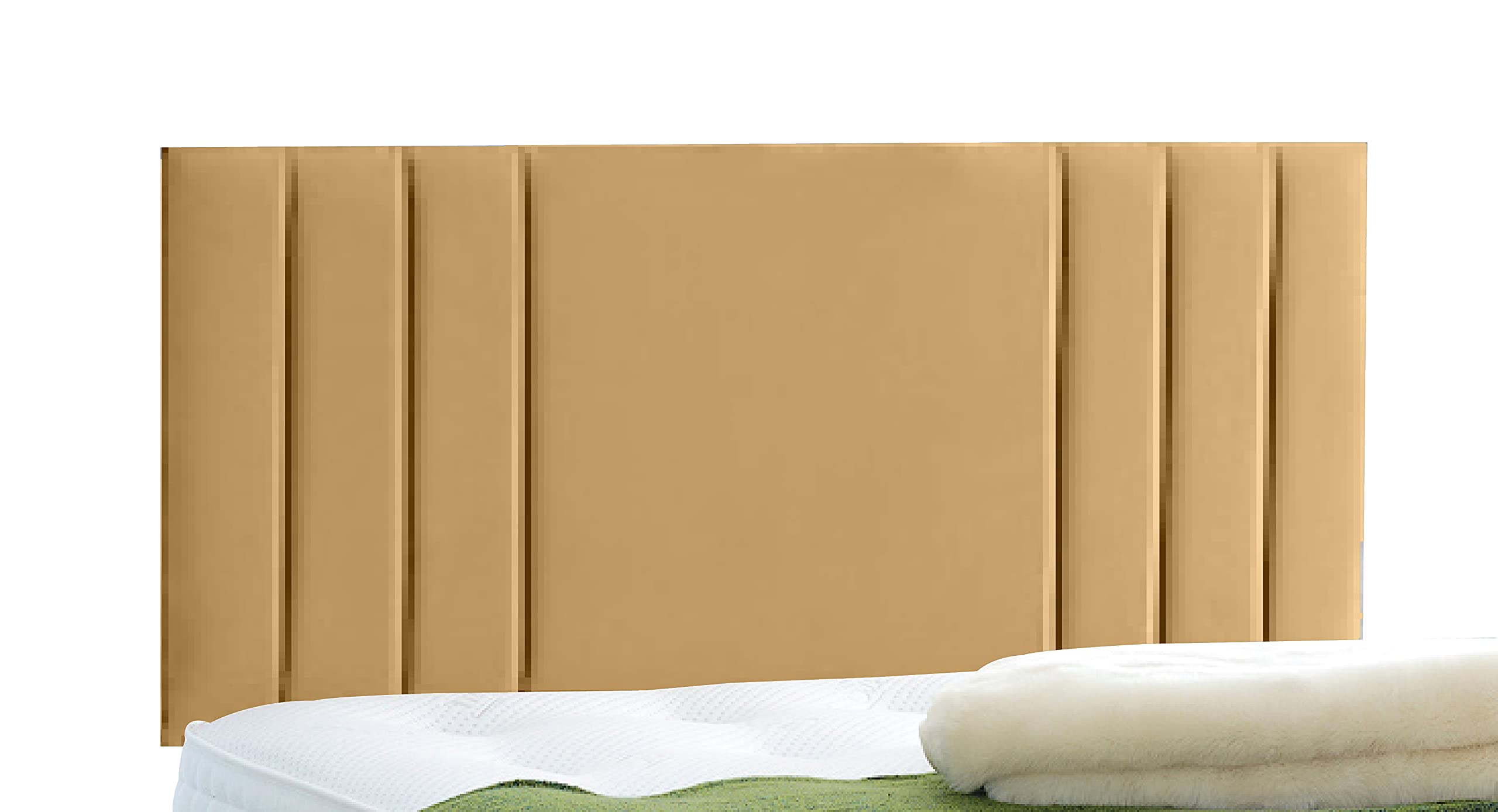 Affordable Contemporary Luxury Rio Headboards in Elegant Plush Velvet (3FT Single- Height 24", Mustard) — image 1