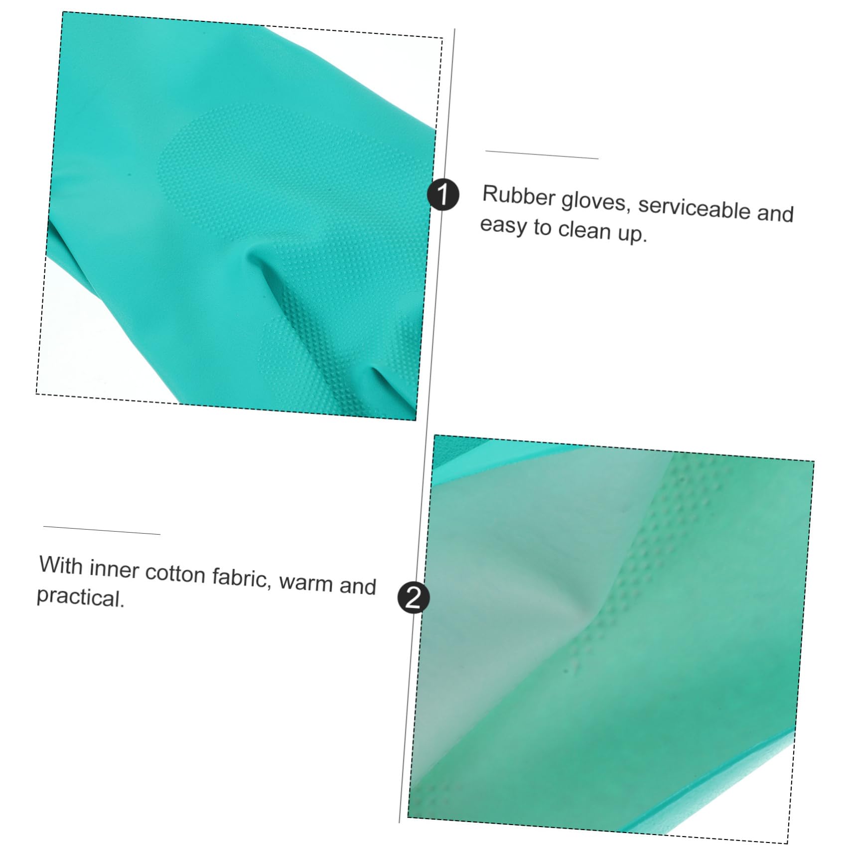 BESPORTBLE 1 Pair Non Slip Fishing Gloves Skidproof Rubber Gloves with Comfortable Cotton Lining for Fishing and Hunting Fits