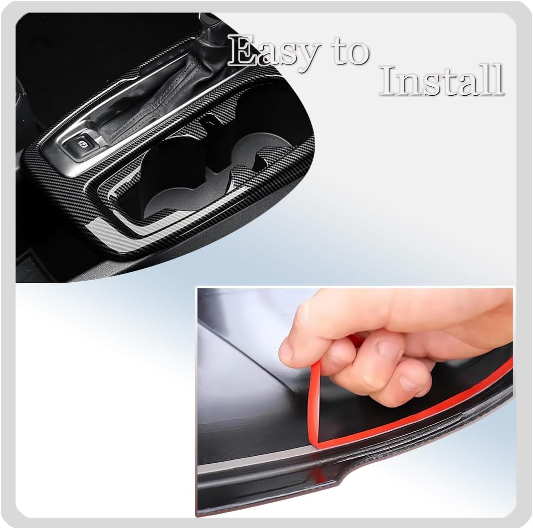 Center Console Frame Gear Shift Panel Cover, for Chevrolet Trax 2024 2025 2026 - ABS Carbon Fiber Sport Interior Trim Full Set Accessories